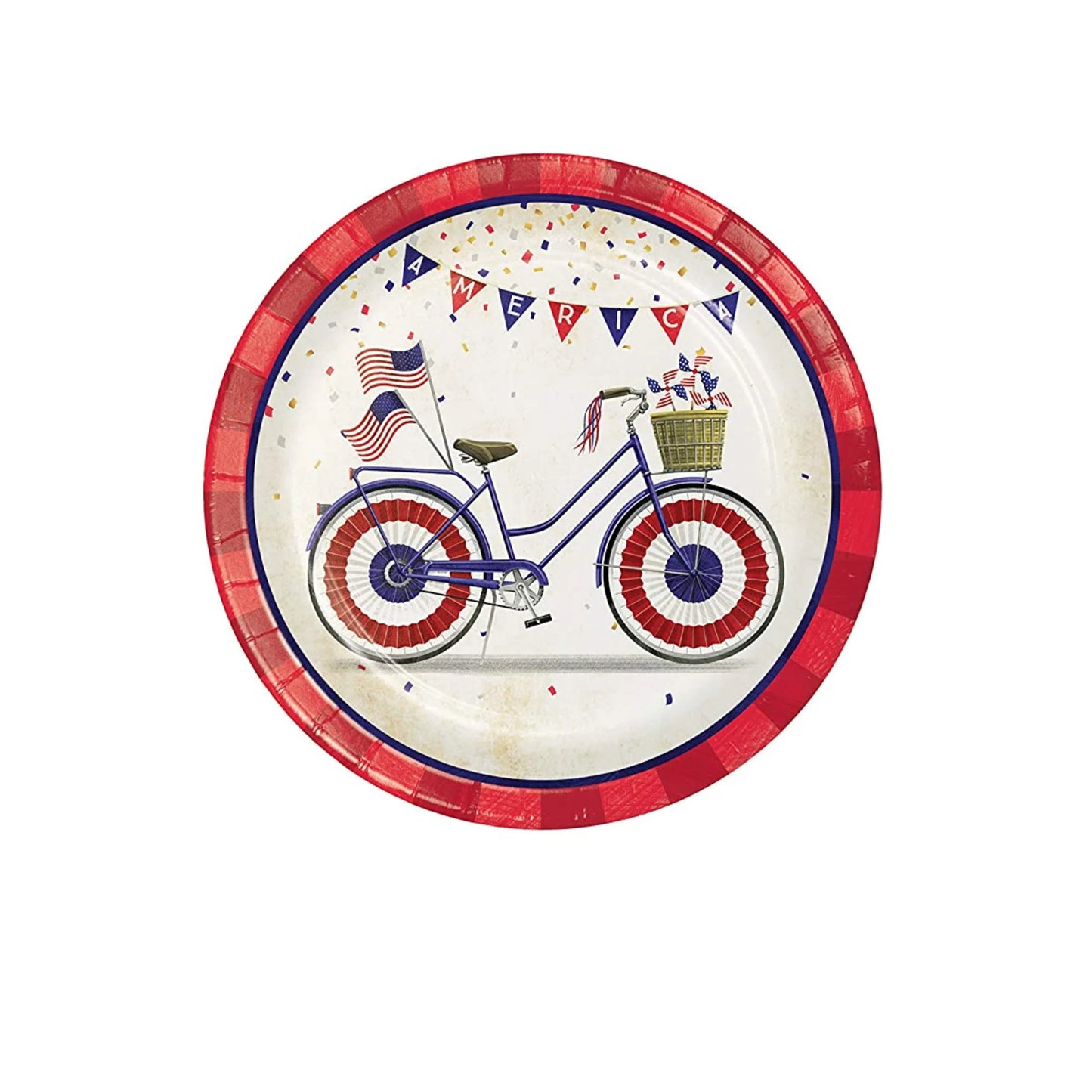 Patriotic American Flag Party Supplies Disposable Plates and Napkins for Fourth of July Appetizer Dessert an Beverage Size Independence Day Parade Red White and Blue Party Veterans Supplies 16 Guests
