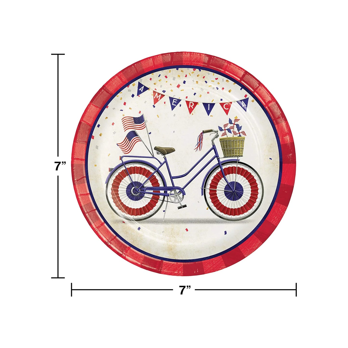 Patriotic American Flag Party Supplies Disposable Plates and Napkins for Fourth of July Appetizer Dessert an Beverage Size Independence Day Parade Red White and Blue Party Veterans Supplies 16 Guests
