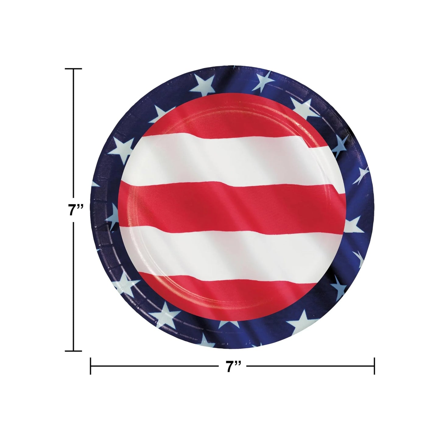 Patriotic American Flag Party Supplies Disposable Plates Napkins for Fourth of July Dessert Beverage Stars Stripes Supplies 16 Guests